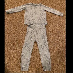 NEXT Pajama Set fits ages 2-3 years 2T-3T toddler boy girl top bottom pants grey